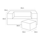 MeowBaby® Bearly Cube Sofa - Brown