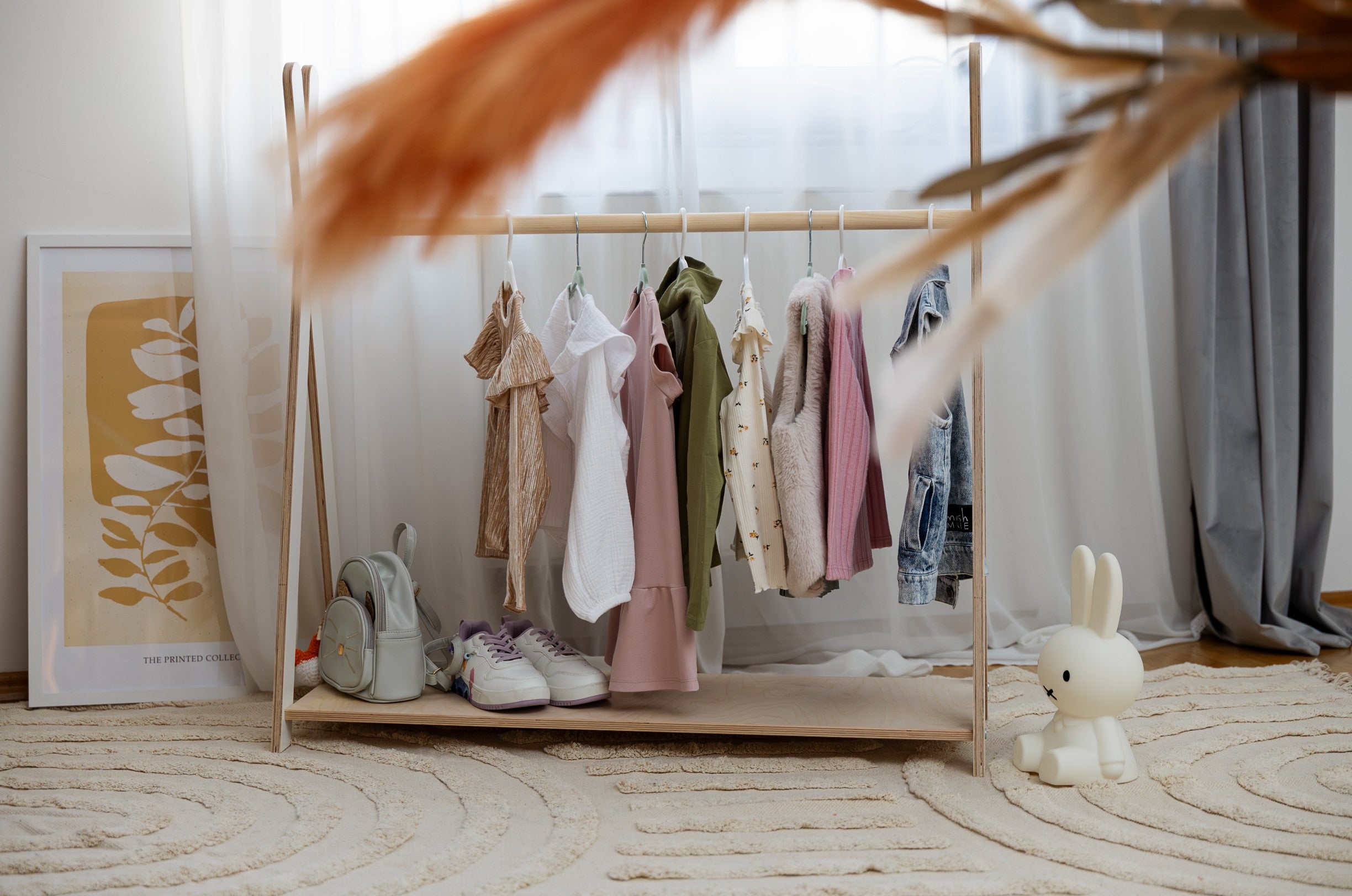 Vaikiška drabužių kabykla - baltos spalvos