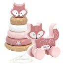 Wooden Set: Pyramid + Fox for Pulling
